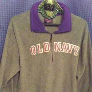 Old Navy Fleece grey pullover Unisex
